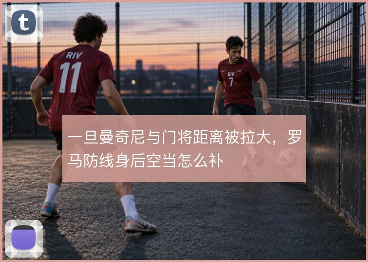 一旦曼奇尼与门将距离被拉大，罗马防线身后空当怎么补